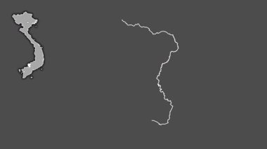 Tay Ninh, Vietnam, çıkarılmış ve izole edilmiş. Gri Tonlama