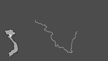 Thanh Hoa, Vietnam, çıkarılmış ve izole edilmiş. Gri Tonlama