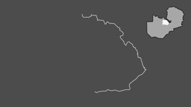 Bakır kemer, Zambiya, çıkarılmış ve izole edilmiş. Gri Tonlama