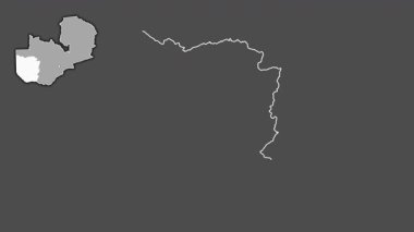Batı, Zambiya, çıkarılmış ve izole edilmiş. Gri Tonlama