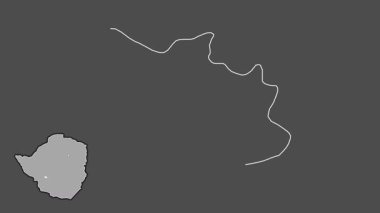 Bulawayo, Zimbabwe, dışlanmış ve izole edilmiş. Gri Tonlama