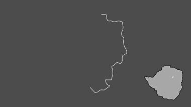 Harare, Zimbabwe, soyutlanmış ve soyutlanmış. Gri Tonlama