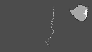 Manikür, Zimbabve, dışlanmış ve izole edilmiş. Gri Tonlama