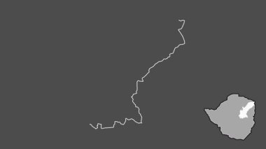 Mashonaland East, Zimbabwe, dışlanmış ve izole edilmiş. Gri Tonlama