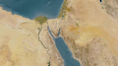 Akabe Körfezi. Uydu haritası. Patterson Silindiri. Konum