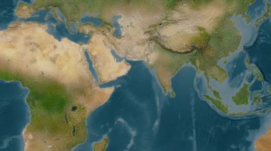 Arap Denizi. Uydu haritası. Patterson Silindiri. Konum