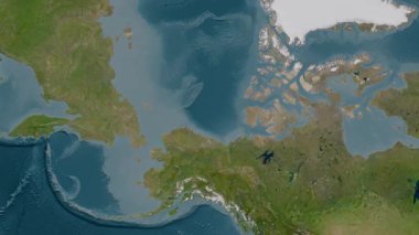 Beaufort Denizi. Uydu haritası. Patterson Silindiri. Konum