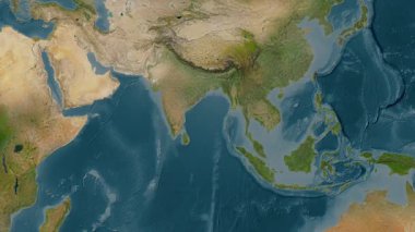 Bengal Körfezi. Uydu haritası. Patterson Silindiri. Konum