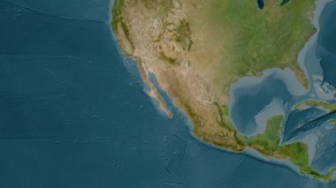 Kaliforniya Körfezi. Uydu haritası. Patterson Silindiri. Konum