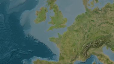 İngiliz kanalı. Uydu haritası. Patterson Silindiri. Konum