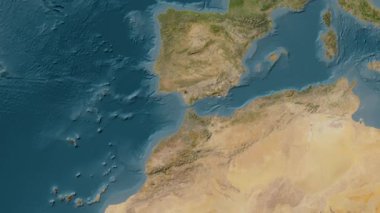 Cebelitarık Boğazı. Uydu haritası. Patterson Silindiri. Konum