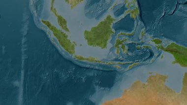 Java Denizi. Uydu haritası. Patterson Silindiri. Konum