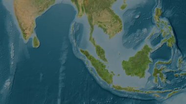 Malacca Boğazı. Uydu haritası. Patterson Silindiri. Konum