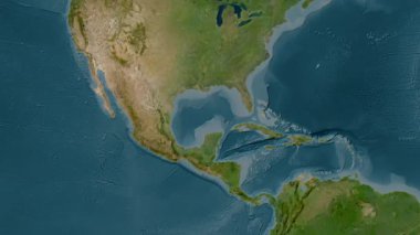 Meksika Körfezi. Uydu haritası. Patterson Silindiri. Konum