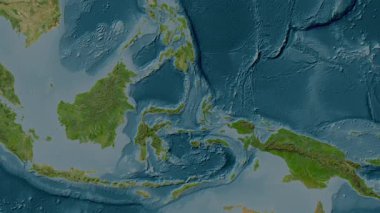 Molukka Denizi. Uydu haritası. Patterson Silindiri. Konum