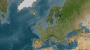 Kuzey Denizi. Uydu haritası. Patterson Silindiri. Konum