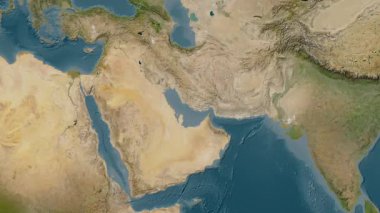 Basra Körfezi. Uydu haritası. Patterson Silindiri. Konum