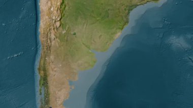 Rio de La Plata. Uydu haritası. Patterson Silindiri. Konum