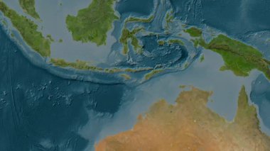 Savu Denizi. Uydu haritası. Patterson Silindiri. Konum