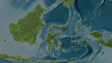 Tomini Körfezi. Uydu haritası. Patterson Silindiri. Konum