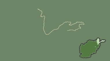 Badakhshan - Afganistan vilayeti, çıkarılmış ve izole edilmiş. Uydu