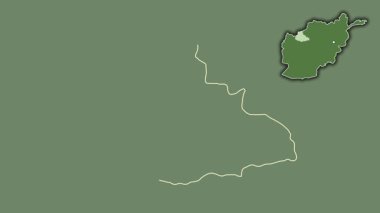 Badghis - Afganistan vilayeti, çıkarılmış ve izole edilmiş. Uydu