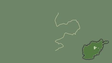 Bamyan - Afganistan bölgesi, çıkarılmış ve izole edilmiş. Uydu