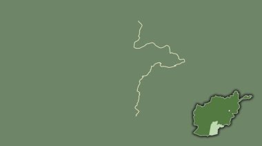 Kandahar - Afganistan vilayeti, çıkarılmış ve izole edilmiş. Uydu