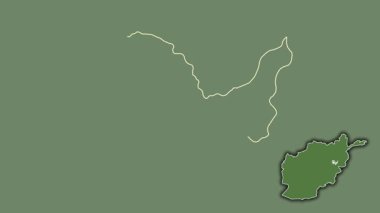 Kabil - Afganistan vilayeti, sürülmüş ve izole edilmiş. Uydu