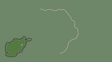 Kapisa - Afganistan vilayeti, çıkarılmış ve izole edilmiş. Uydu