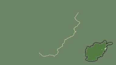 Kunar - Afganistan vilayeti, sürülmüş ve izole edilmiş. Uydu