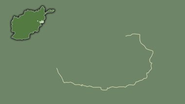 Nangarhar - Afganistan vilayeti, çıkarılmış ve izole edilmiş. Uydu