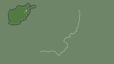 Panjshir - Afganistan vilayeti, dışlanmış ve izole edilmiş. Uydu