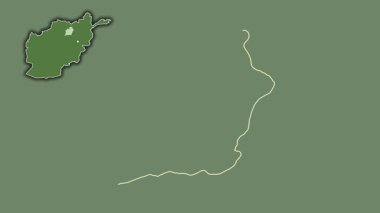 Samangan - Afganistan vilayeti, sürülmüş ve izole edilmiş. Uydu