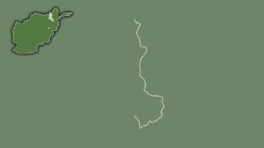 Takhar - Afganistan vilayeti, çıkarılmış ve izole edilmiş. Uydu