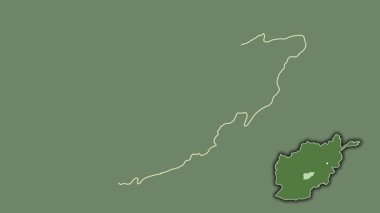 Uruzgan - Afganistan vilayeti, çıkarılmış ve izole edilmiş. Uydu