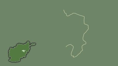 Wardak - Afganistan vilayeti, çıkarılmış ve izole edilmiş. Uydu