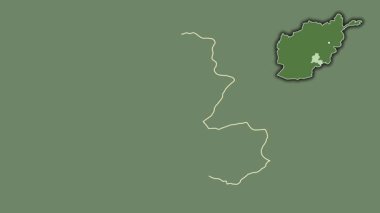 Zabul - Afganistan vilayeti, çıkarılmış ve izole edilmiş. Uydu