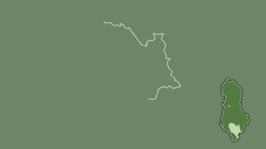 Cirokaster - Arnavutluk ilçesi, sürülmüş ve izole edilmiş. Uydu