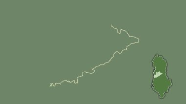 Tirane - Arnavutluk ilçe, sürülmüş ve izole edilmiş. Uydu