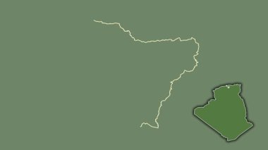 Bouira - Cezayir vilayeti, çıkarılmış ve izole edilmiş. Uydu