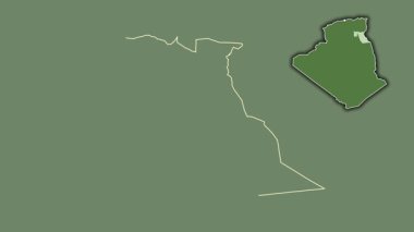 El Oued - Cezayir vilayeti, çıkarılmış ve izole edilmiş. Uydu