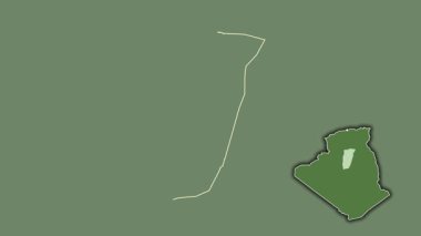 Ghardaia - Cezayir vilayeti, çıkarılmış ve izole edilmiş. Uydu