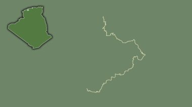 Relizane - Cezayir vilayeti, çıkarılmış ve izole edilmiş. Uydu