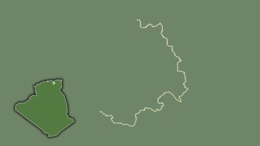 Setif - Cezayir vilayeti, çıkarılmış ve izole edilmiş. Uydu