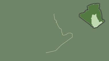 Tamanghasset - Cezayir vilayeti, çıkarılmış ve izole edilmiş. Uydu