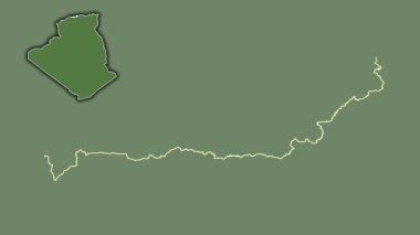 Tipaza - Cezayir vilayeti, çıkarılmış ve izole edilmiş. Uydu