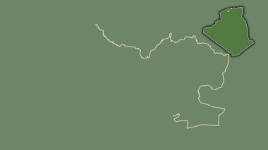 Tissemsilt - Cezayir vilayeti, çıkarılmış ve izole edilmiş. Uydu