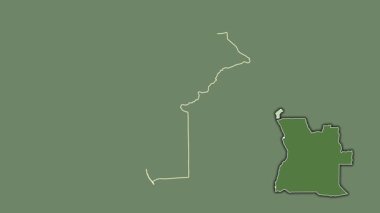 Cabinda - Angola vilayeti, boşaltılmış ve izole edilmiş. Uydu