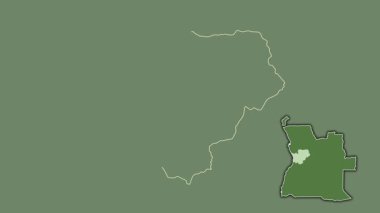 Cuanza Sul - Angola vilayeti, çıkarılmış ve izole edilmiş. Uydu